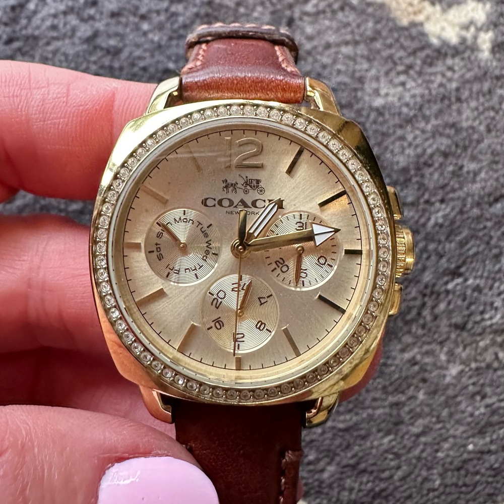 Coach Gold and Brown Women's Watch